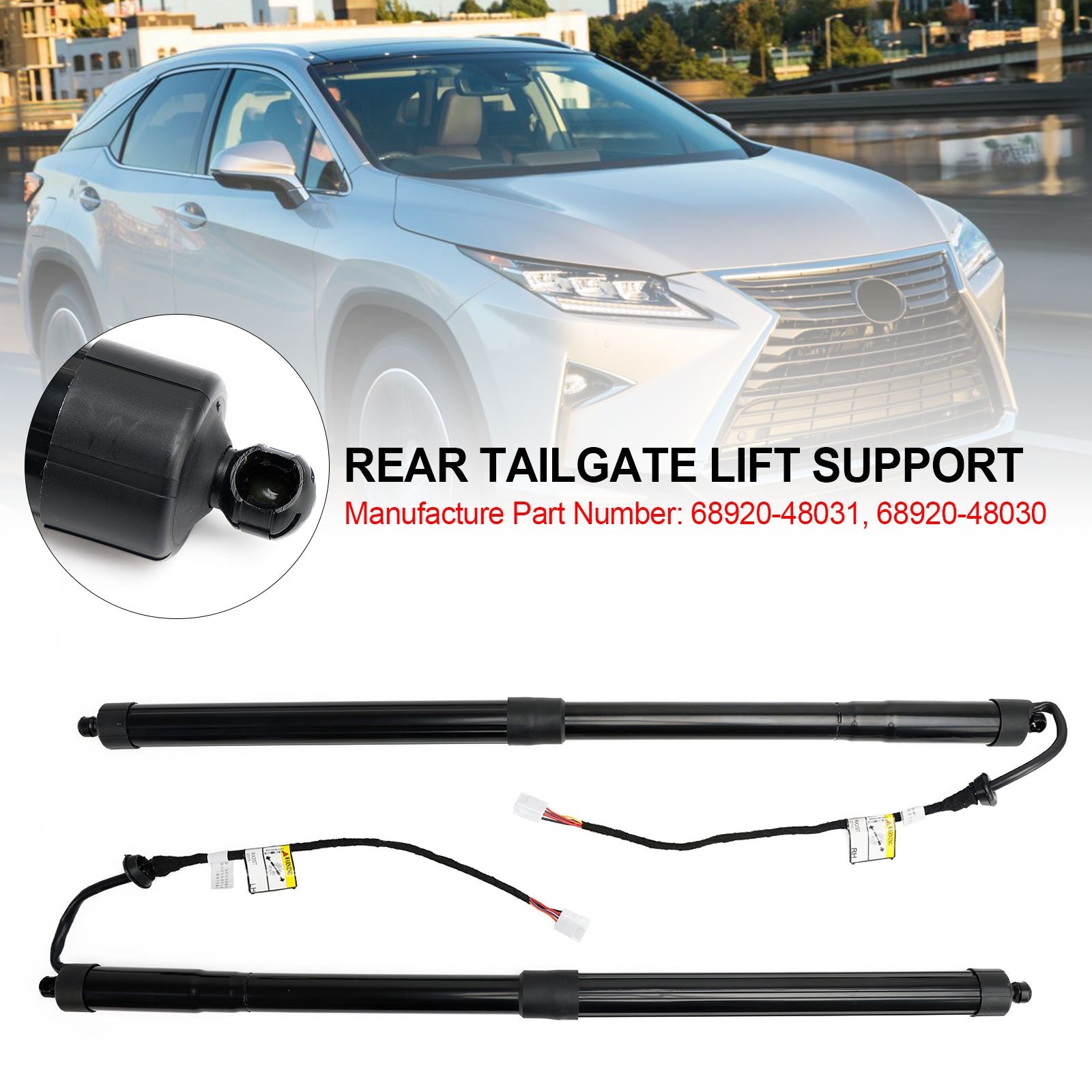 2016-2017 Lexus RX 450h BASE (VIN starts with J) 2PCS Rear Tailgate Support Struts 6892048031 6891048071