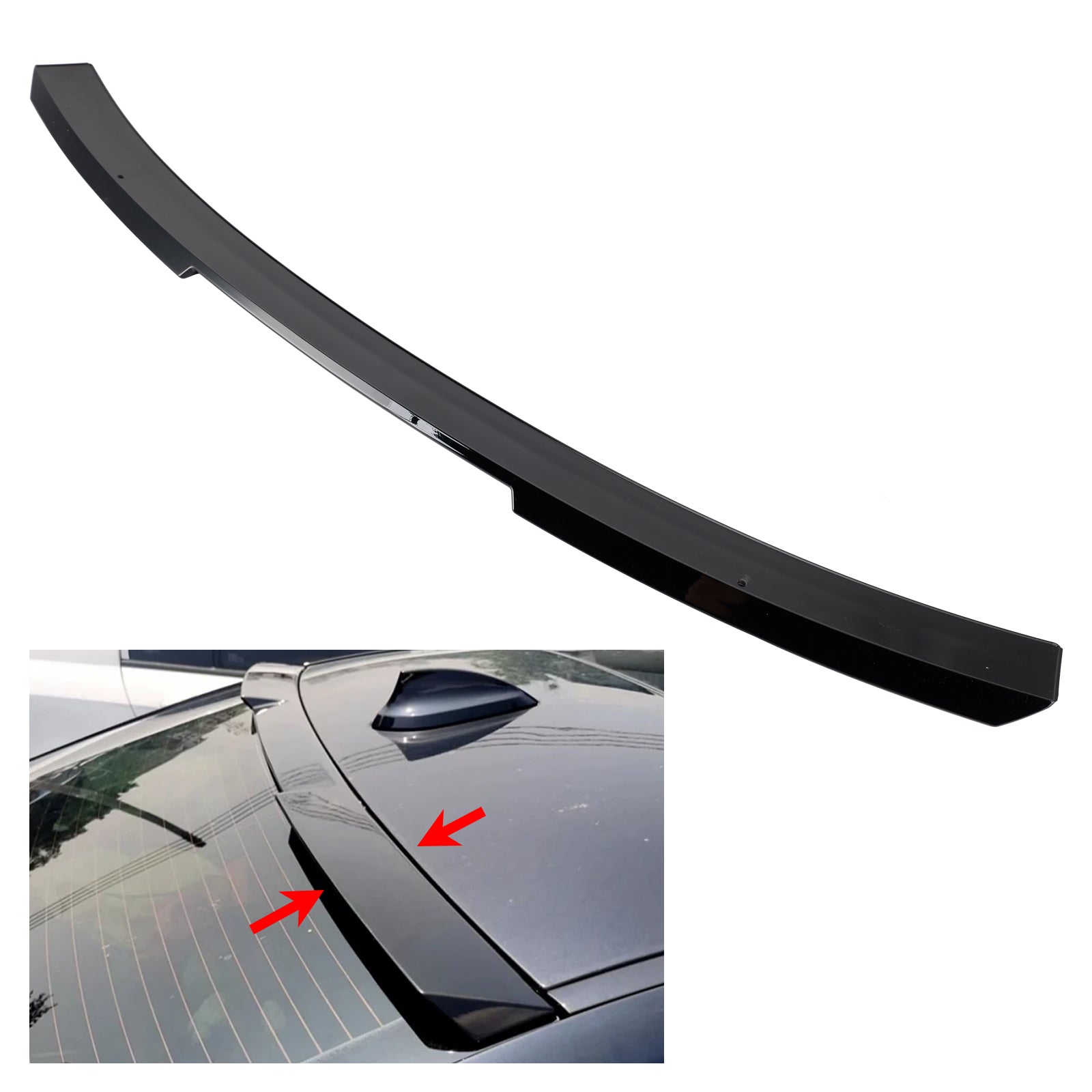 Gloss Black Rear Roof Spoiler Window Wing For BMW 3 Series G20 G80 2018+