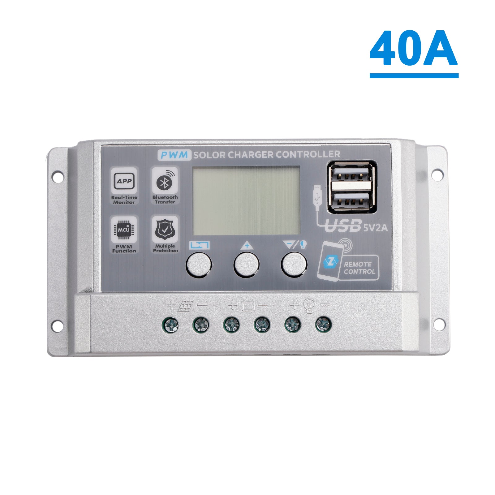 10A-60A PWM Solar Controller Mobile APP Intelligent Control Solar Controller