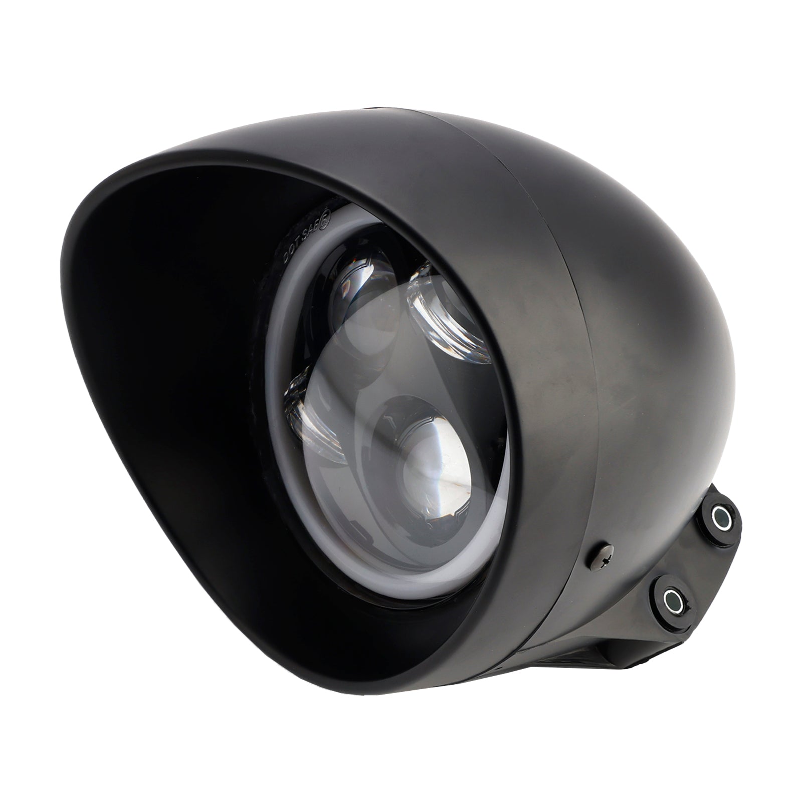 5.75" Headlight Lamp Spotlight Universal 4-Bulbs Fits For Motorcycle Chrome