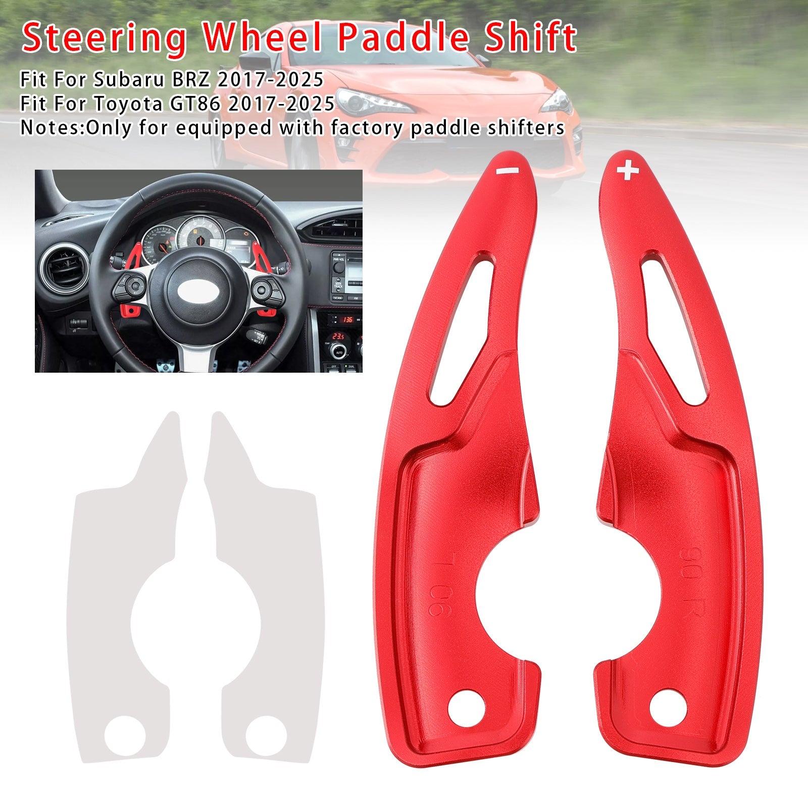 Steering Wheel Paddle Shifter Extension Fit For Subaru Toyota 2017-2025 Aluminium