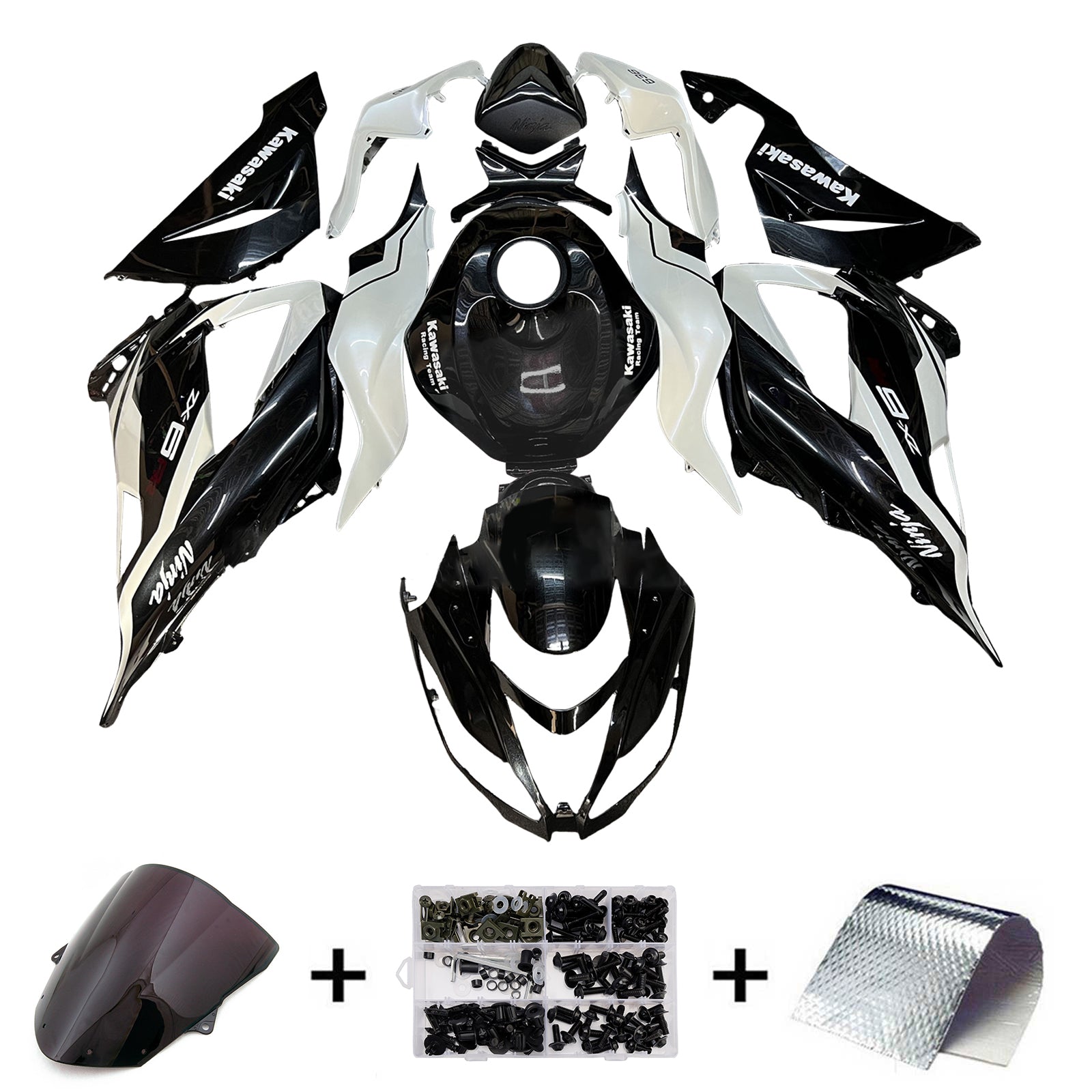 Injection Fairing Kit Bodywork Plastic ABS fit For Kawasaki ZX6R 636 2013-2018