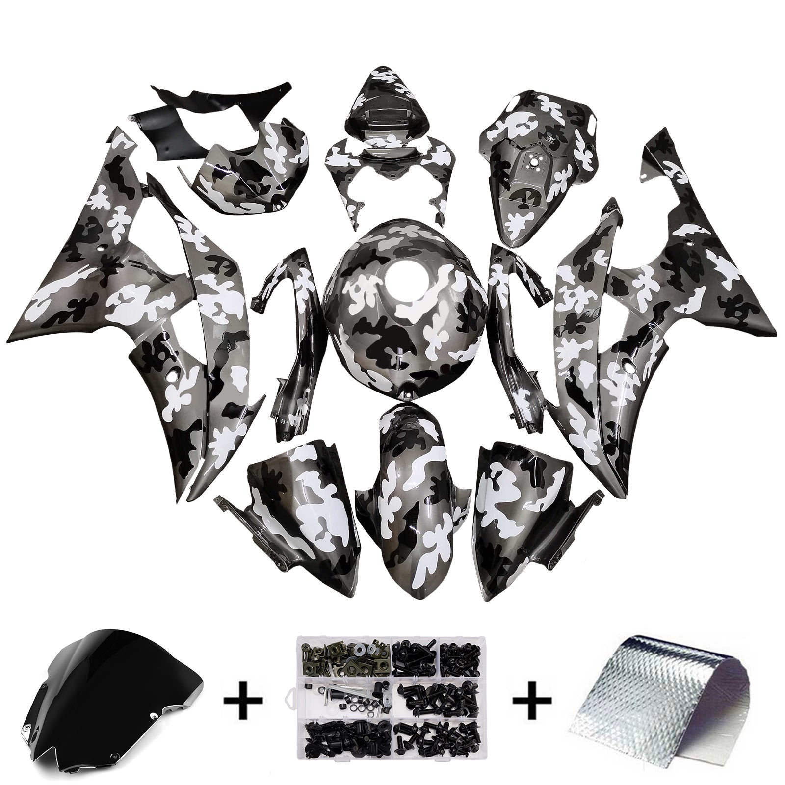 Injection Fairing Kit Bodywork Plastic ABS For Yamaha YZFR6 YZF-R6 2008-2016