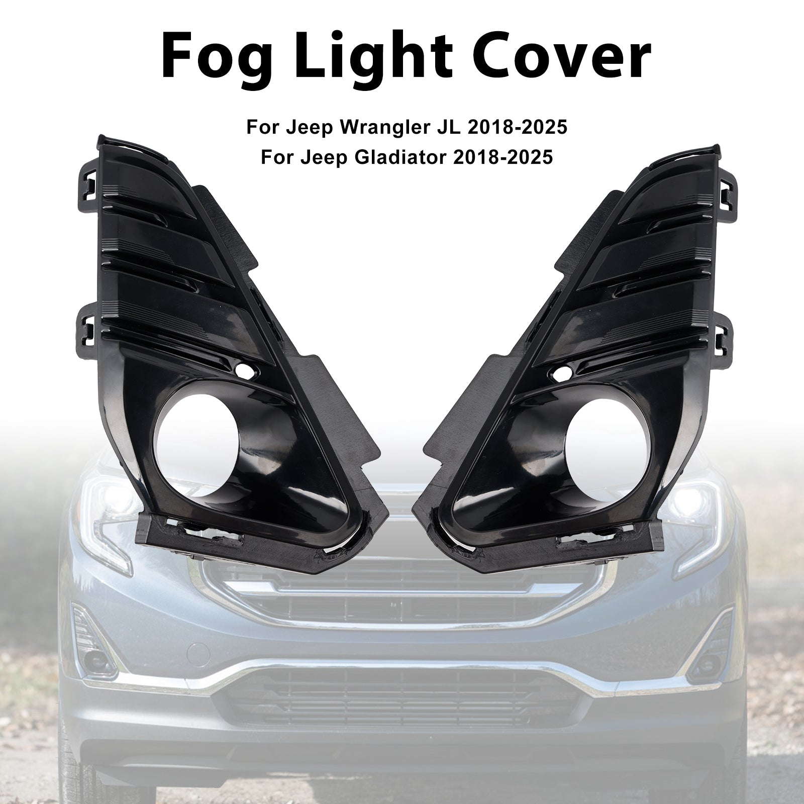 2018-2021 GMC Terrain Pair Front Fog Light Bezel Trim 23196308