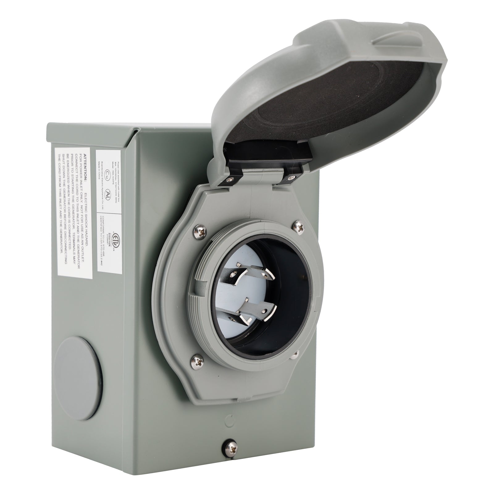 30Amp RV Generator Inlet Box NEMA SS2-50P Power Inlet Box 125/250V