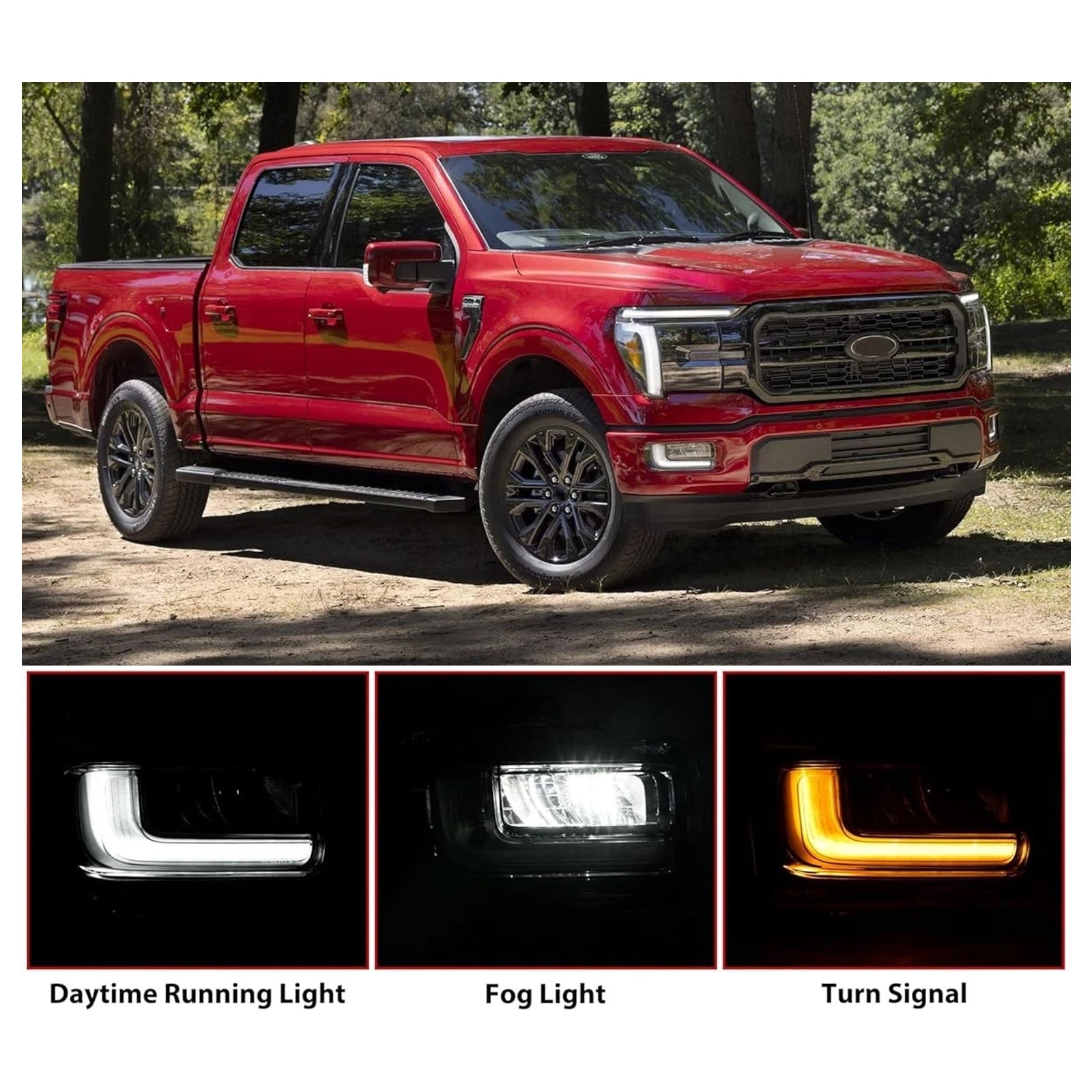 2024-2025 Ford F150 Right LED Front Fog Light Lamp RL3415A254AB RL3Z-15200-A