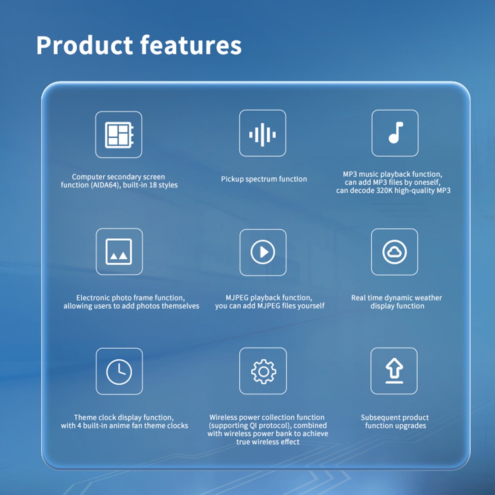 ESP32 Development Board 1.8-inch Capacitive Touch Smart Display Audio Spectrum