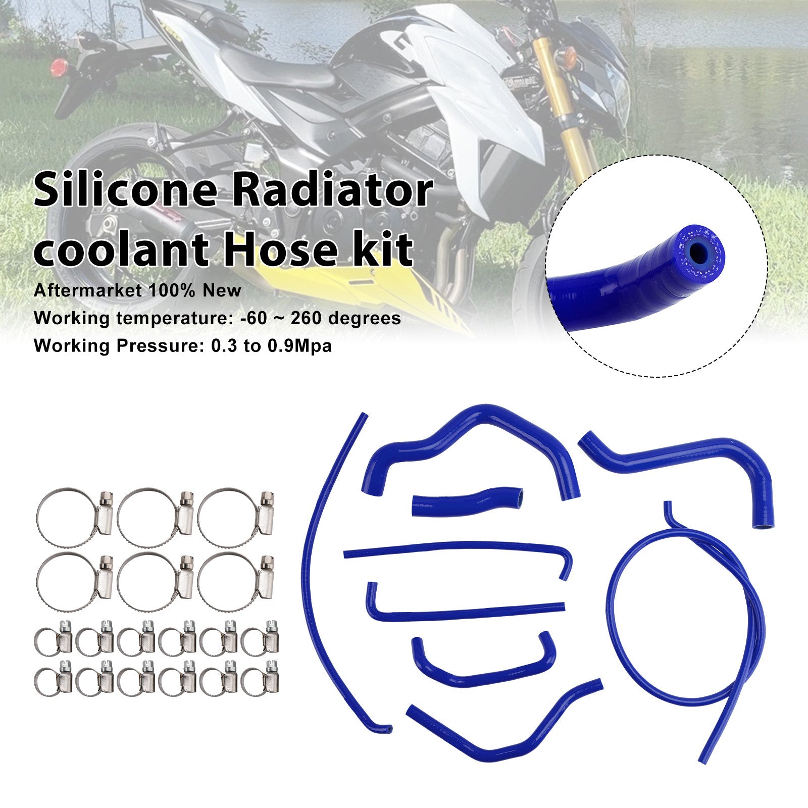 2017-2025 Suzuki GSX-S750/Z Silicone Radiator coolant Hose kit
