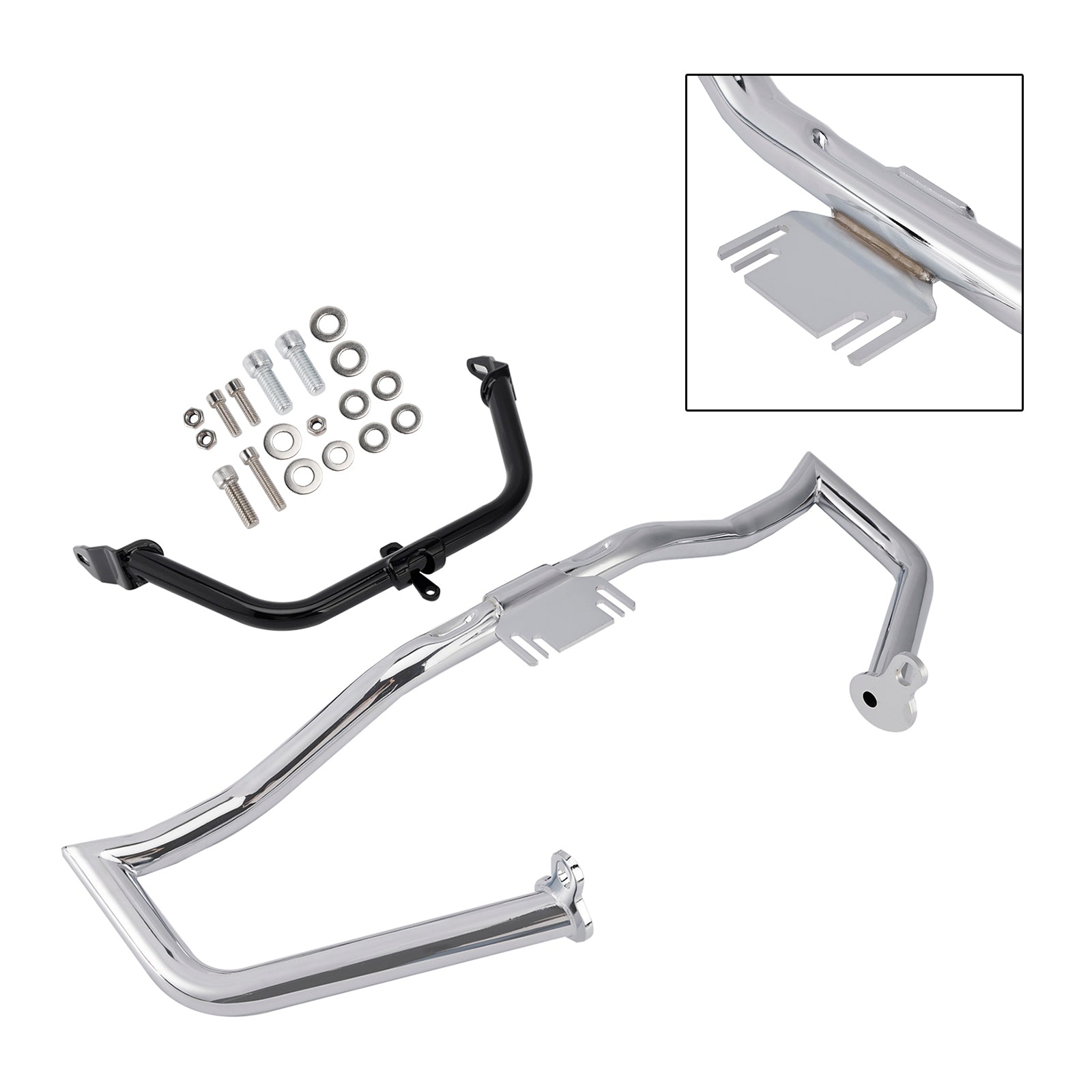 Road Glides Street Glides Road Glides FLHT FLHX Engine & Fairing Bracket Frame Anti-Crash Bumper Kit Chrome