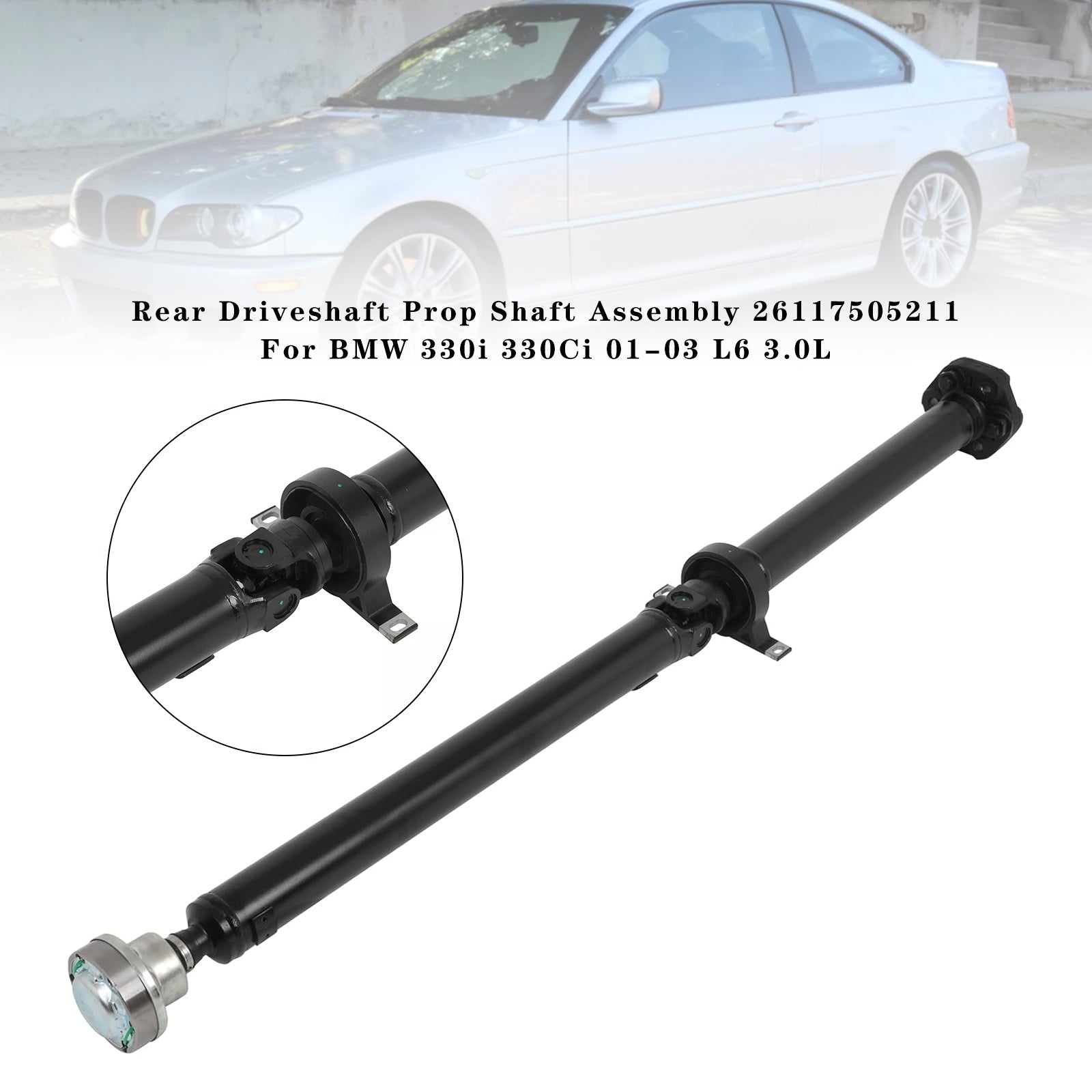 2001-2002 BMW 330i L6 3.0L Rear RWD Automatic Trans. Rear Driveshaft Prop Shaft Assembly 26117505211
