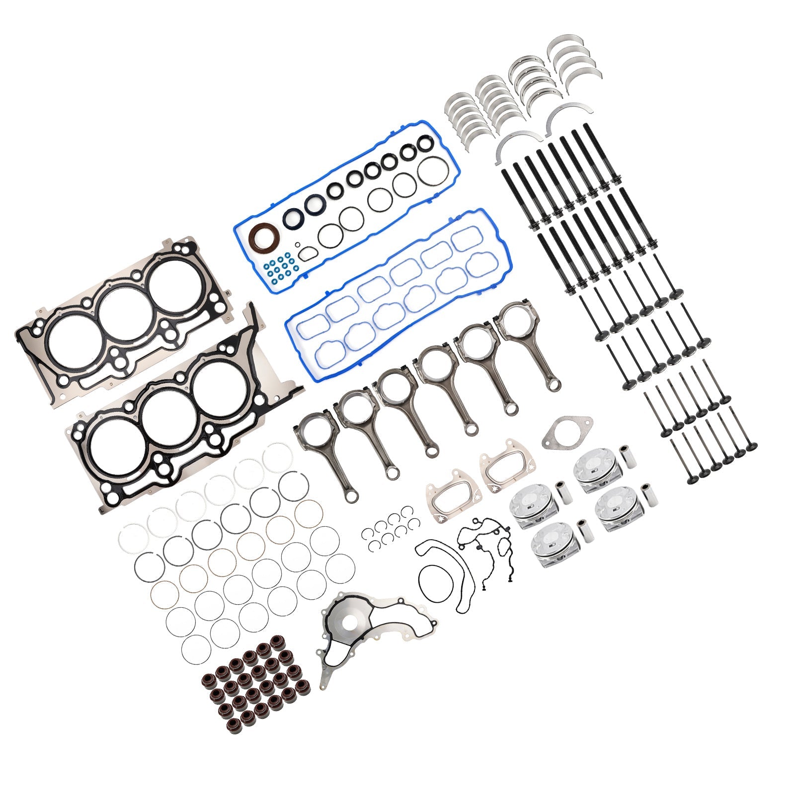 2011-2015 DODGE DURANGO 3.6L 3604CC 220CID V6 FLEX DOHC 3.6L Engine Rebuild Overhaul Kit 5184088AF H1517CPA