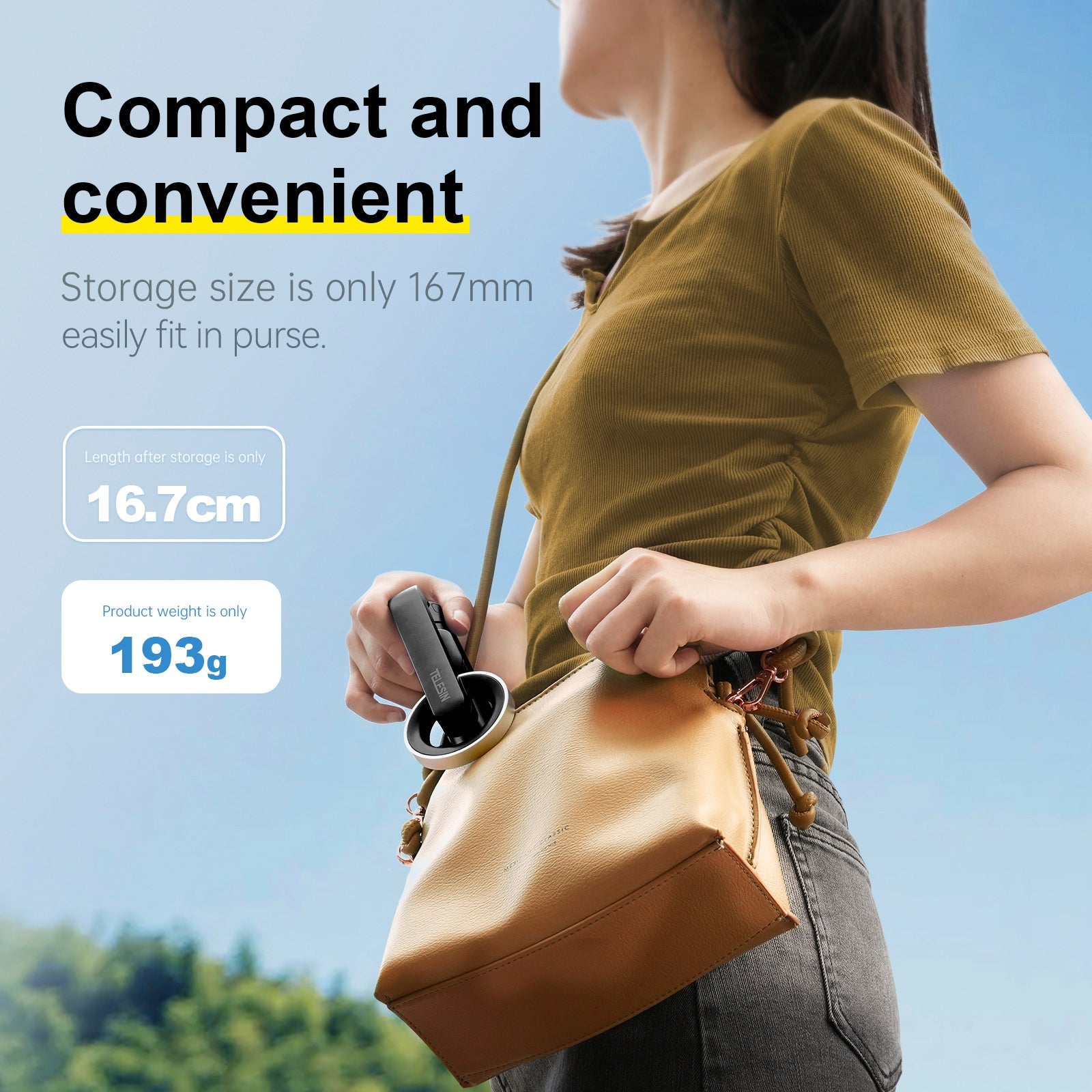 Magnetic Mobile Phone Mini Selfie Stick Magesafe Bluetooth Aluminum Alloy Tripod