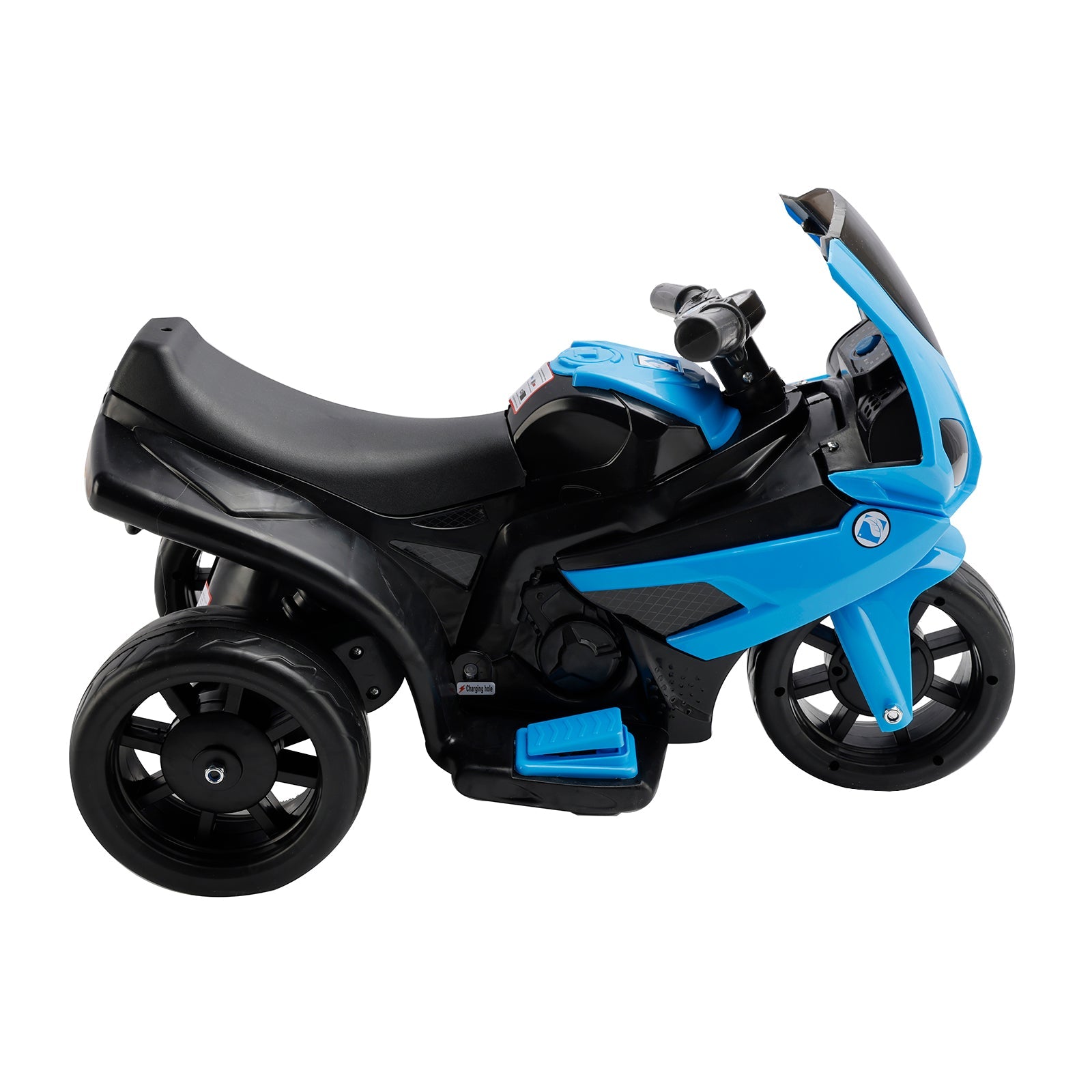3Wheel 6V Kid Ride On Motorcycle Electric Toy With Remote Control LED Light Blue