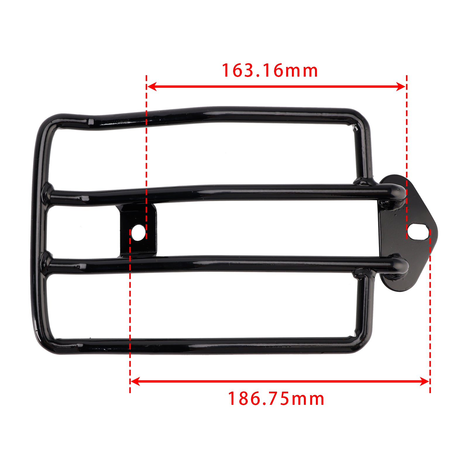 Rear Luggage Rack Black For Solo Seat Fits Sportster XL XR 883 1200 2004-2022