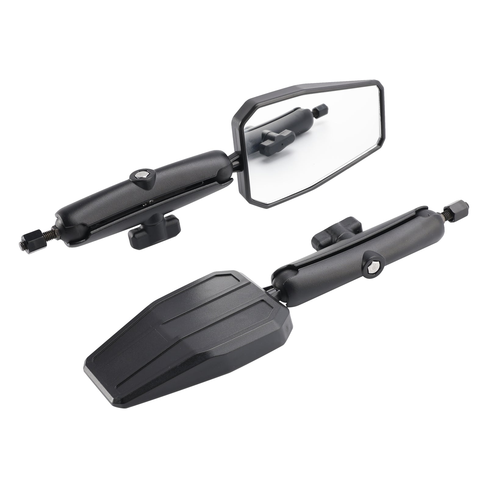 Pair Motorcycle Folding Adventure Mirrors Rearview Mirror For ATV Dirt Bike