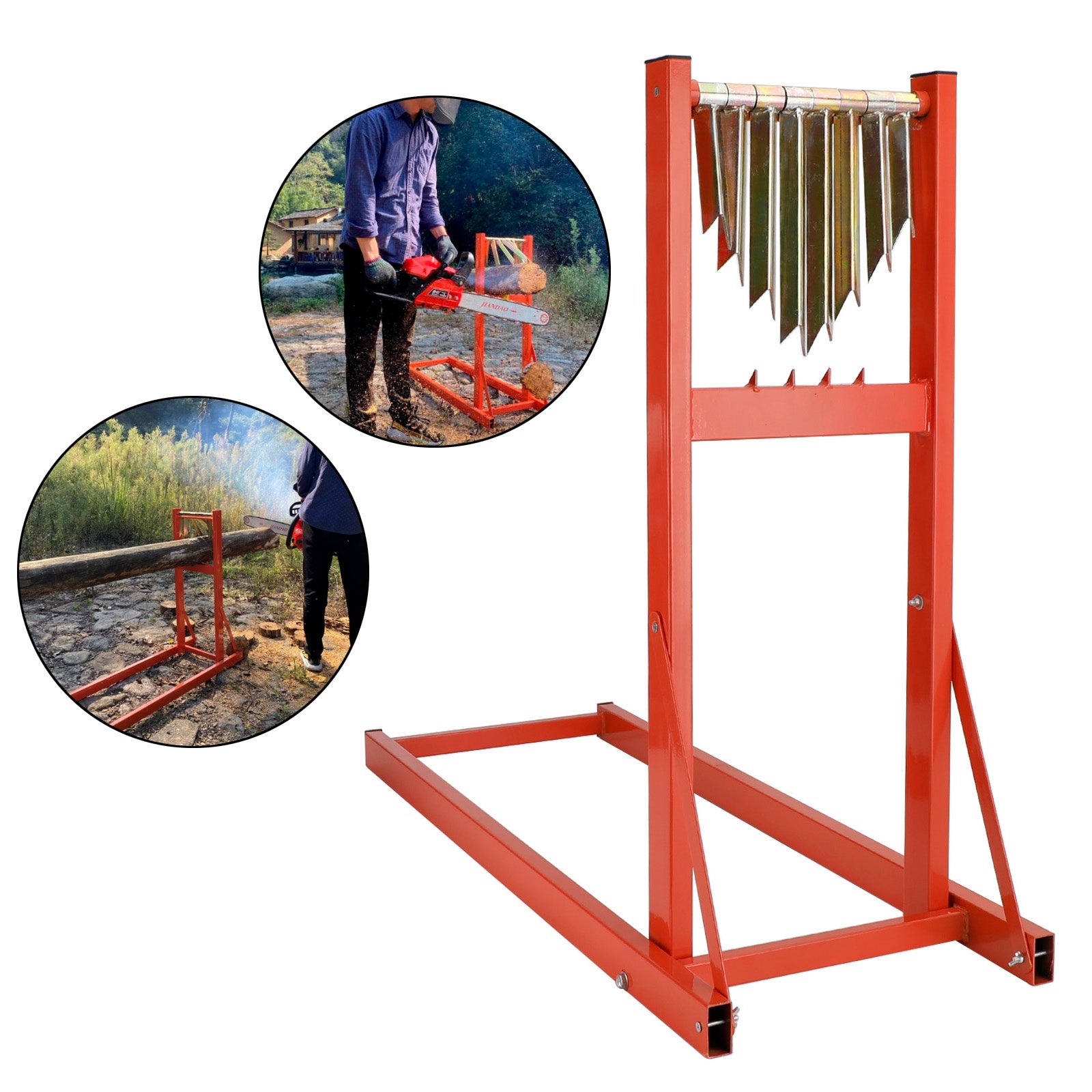 Log Stand Chainsaw Log Saw Bench Wood Folding Saw Horse Smart Holder Heavy Duty