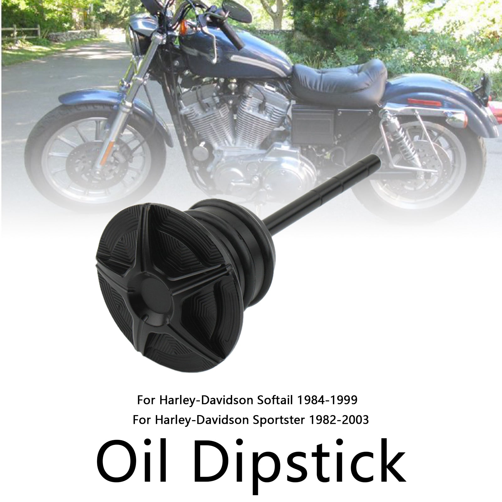 Oil Dipstick Tank Cap Plug For Softail 84-99 Sportster 82-03