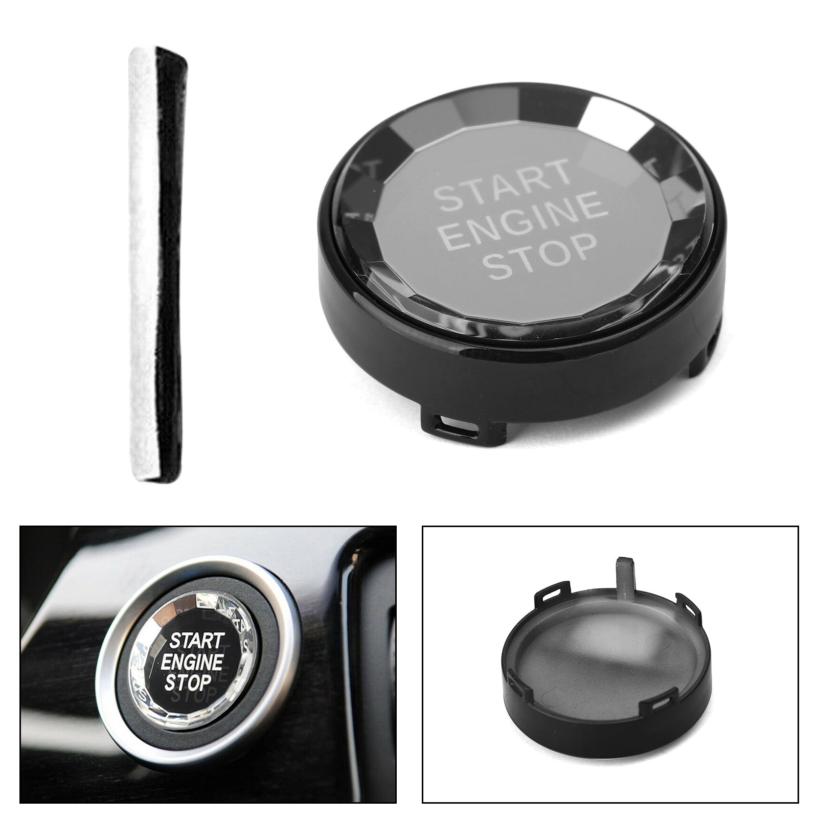Black Start Stop Engine Button Crystal For BMW E Chassis E90 E92 E93 E64 E46