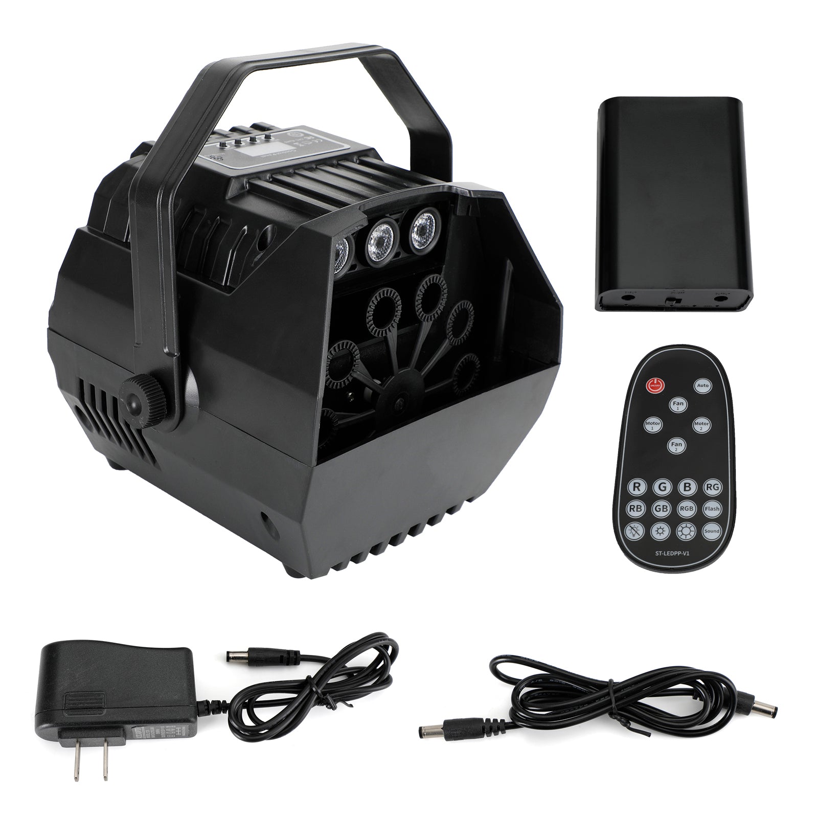 RGB LED Light Automatic Bubble Machine With Remote Control Stage Effect Party