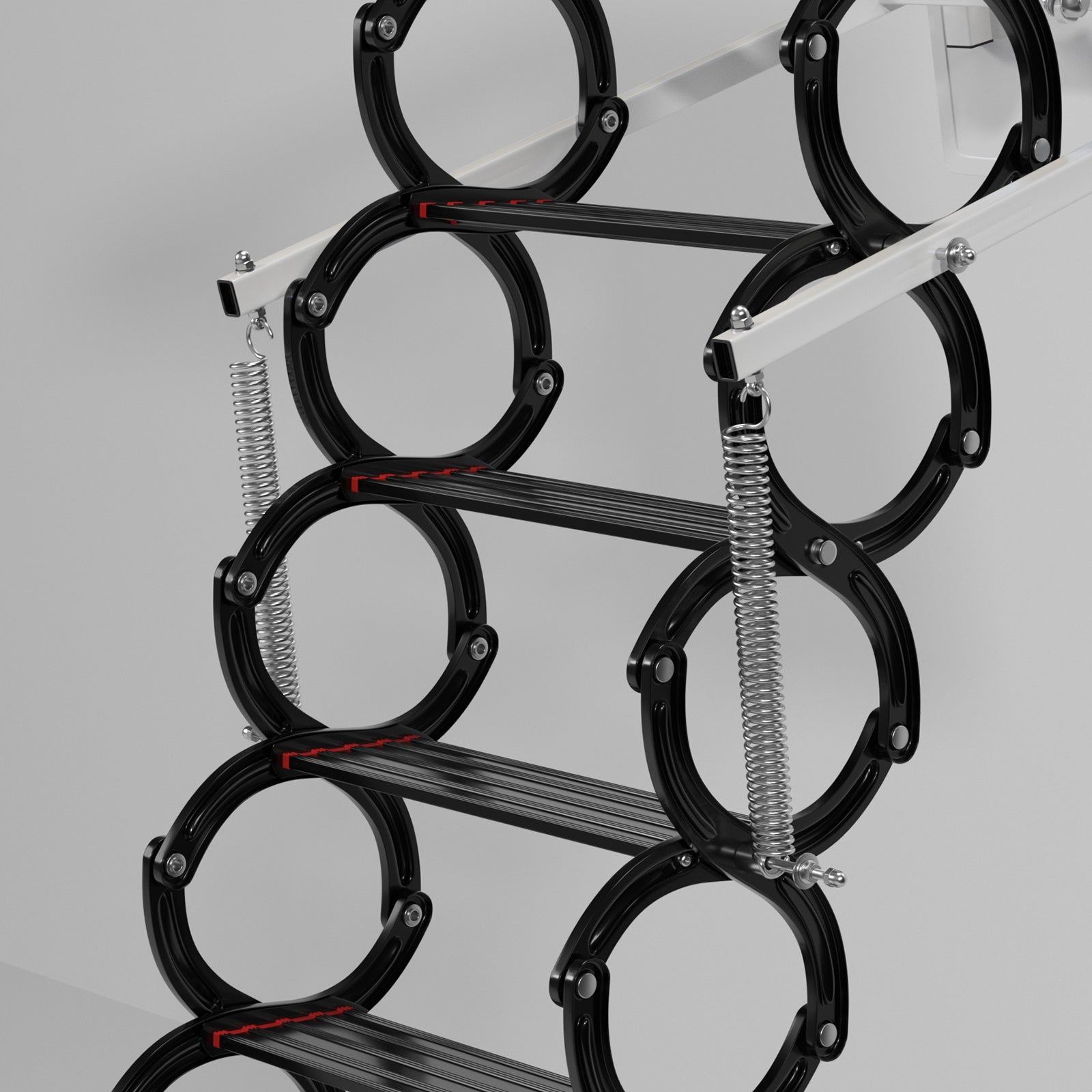 13 Steps Electirc Acctic Ladder Aluminum Folding 11.8FT Remote For Loft Home