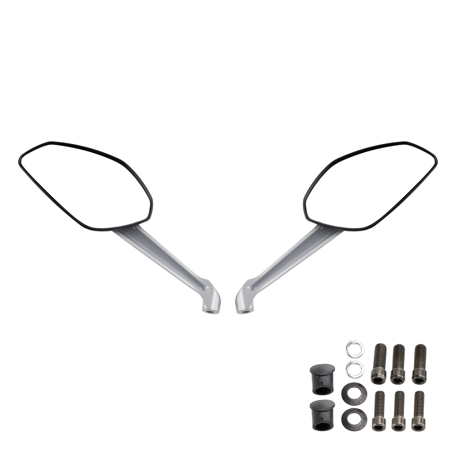 BLACK PAIR REAR VIEW MIRRORS FOR DUCATI MONSTER 797 821 STRIPES 1200 S 2014-2017