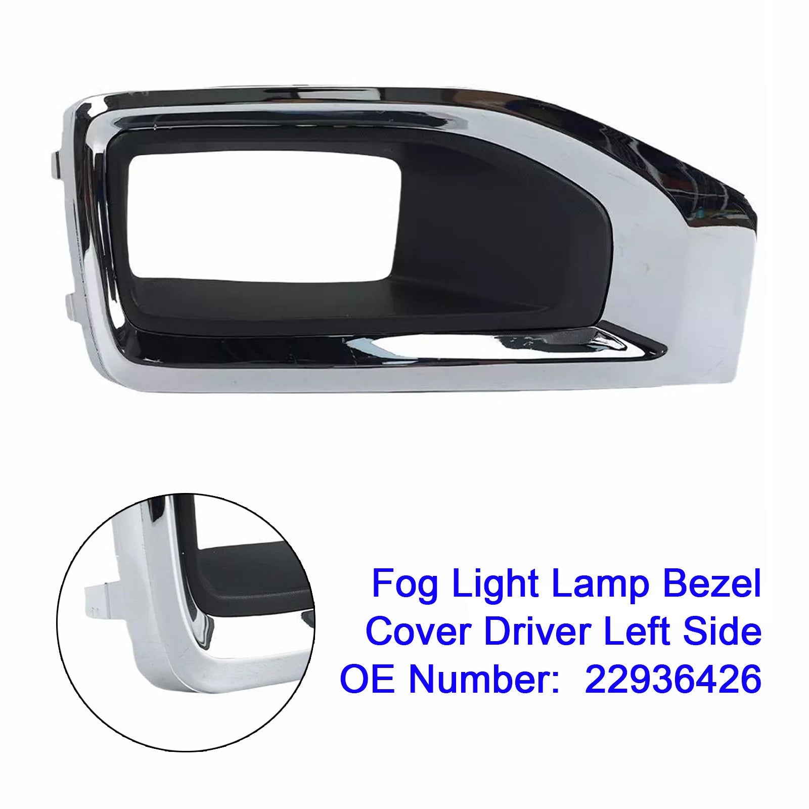 Fog Light Lamp Bezel Cover Right Passenger Side 22936427 For GMC Yukon 2015-2020