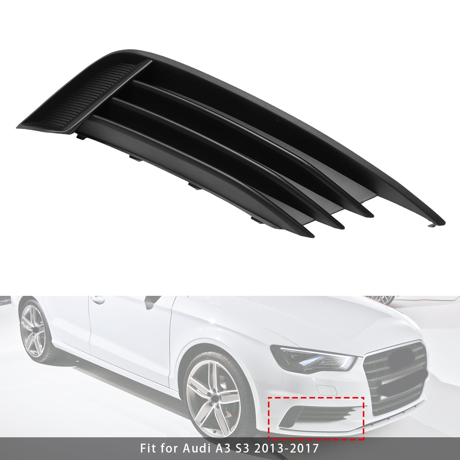 2013-2017 Audi A3 S3 Fog Light Grille Right Side 8V5807682