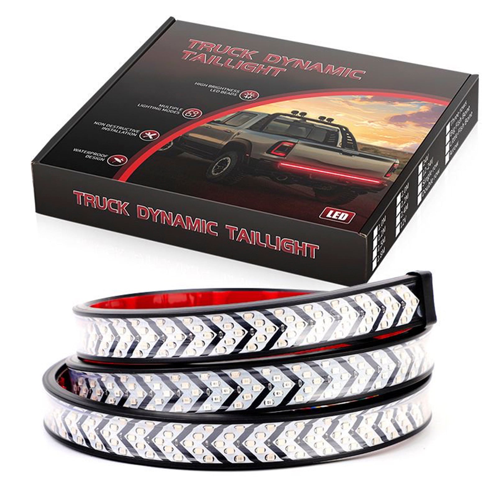 Car Truck LED TailLight Strip Turn Signal Lamp Flowing Dynamic Arrowhead 1 meters