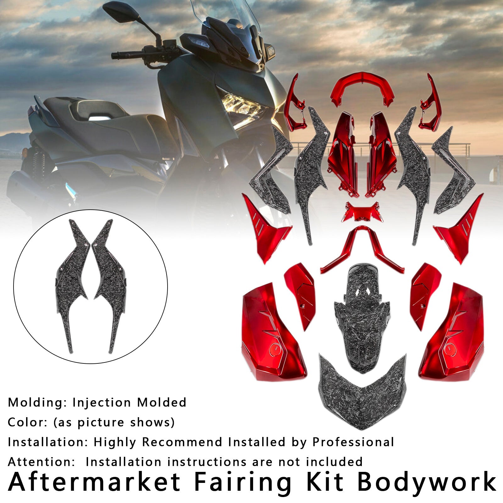 2023-2024 Yamaha X-MAX 300 XMAX Injection Bodywork Fairing Kit