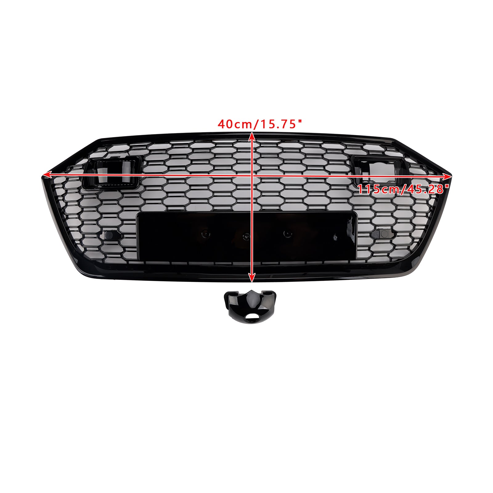 2019-2024 Front Bumper Grille Grill Fit Audi A7 C8 S7 W/ACC Black