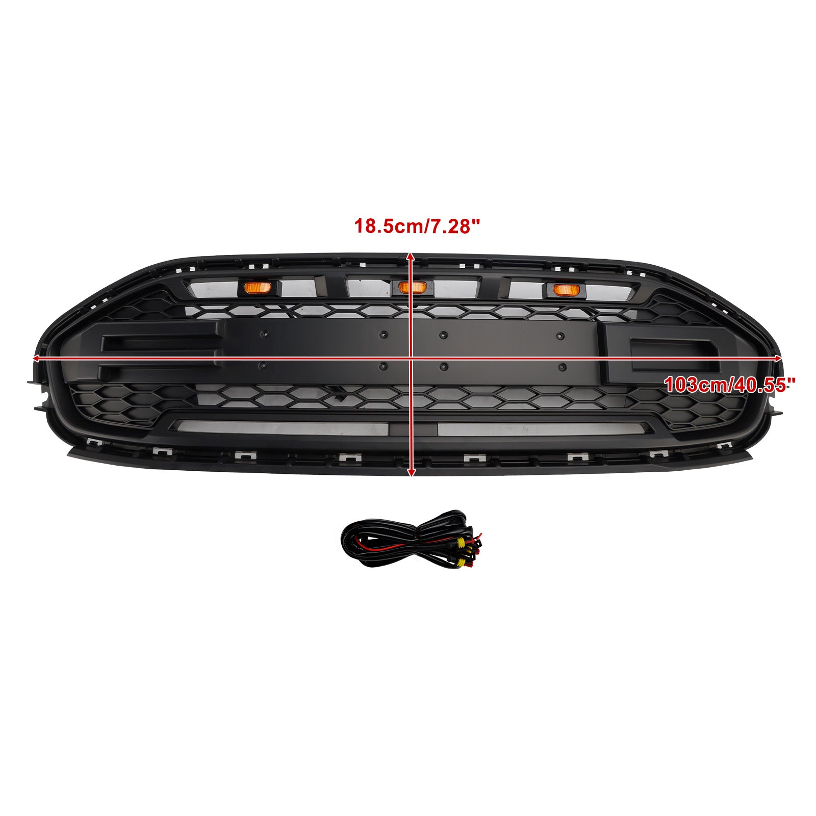 2019-2023 Ford Transit Connect W/LED Black Front Bumper Grill Grille