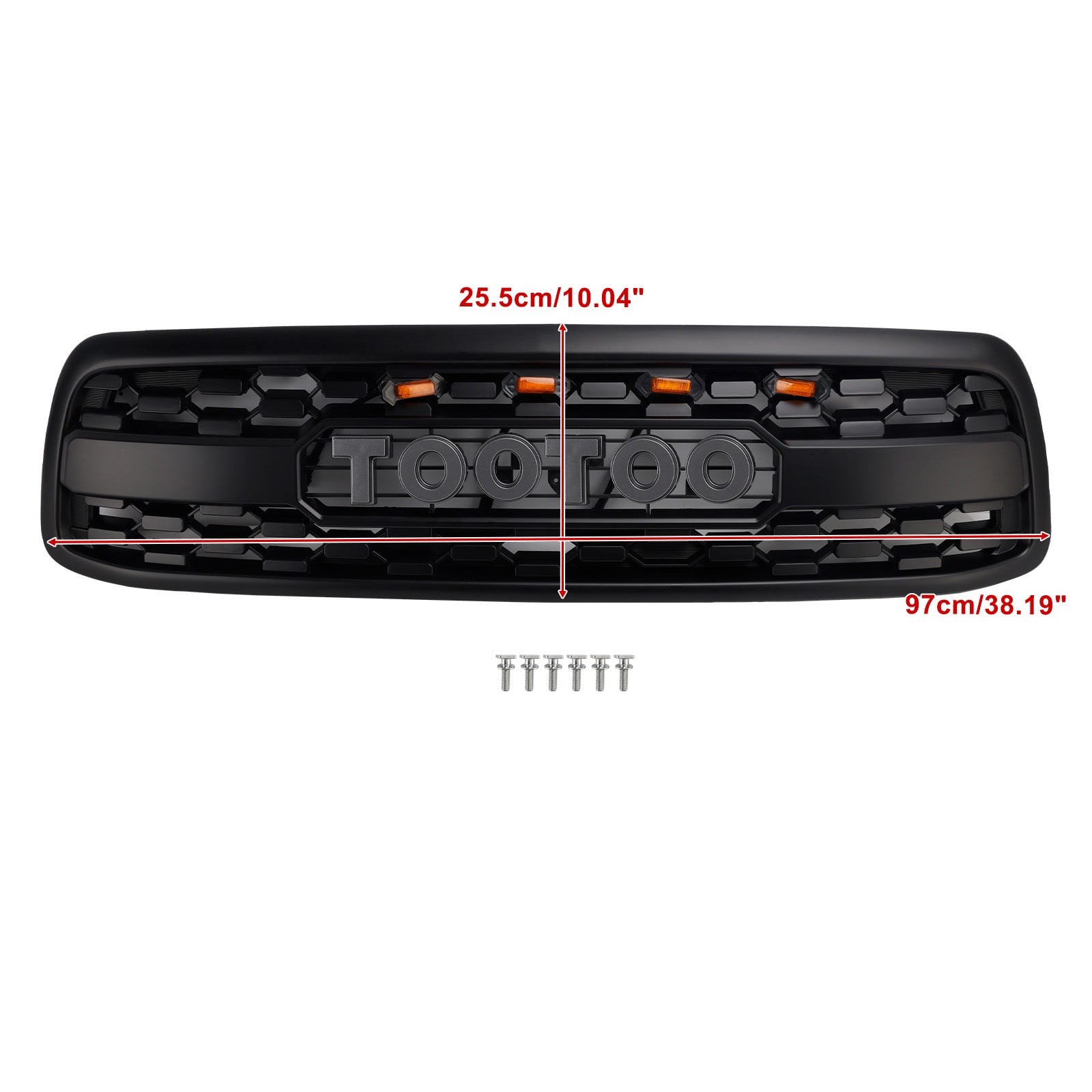 Matte Black Front Bumper Grill Grille Fit Toyota Tundra 2000-2002 W/LED