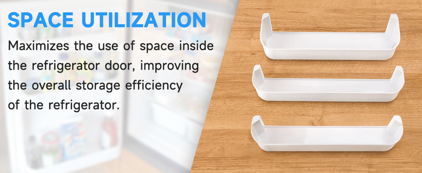 Replacement Refrigerator Door Shelf Kit for Dometic Refrigerator Freezer/Upper/Bottom Door Shelf 29325760166 For Dometic DM2652/ DM2852/ RGE400/ RK400/ RM2451/ RM2452/ RM2453 / RM2551