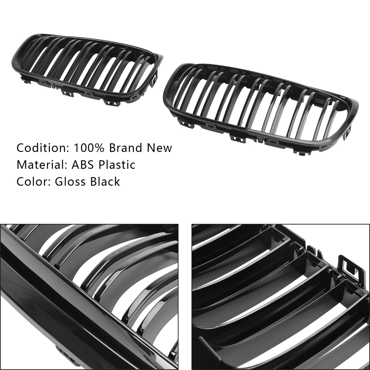 BMW 2 시리즈 Gran Tourer F45 F46 2015-2018 Gloss Black Front Grill Grille