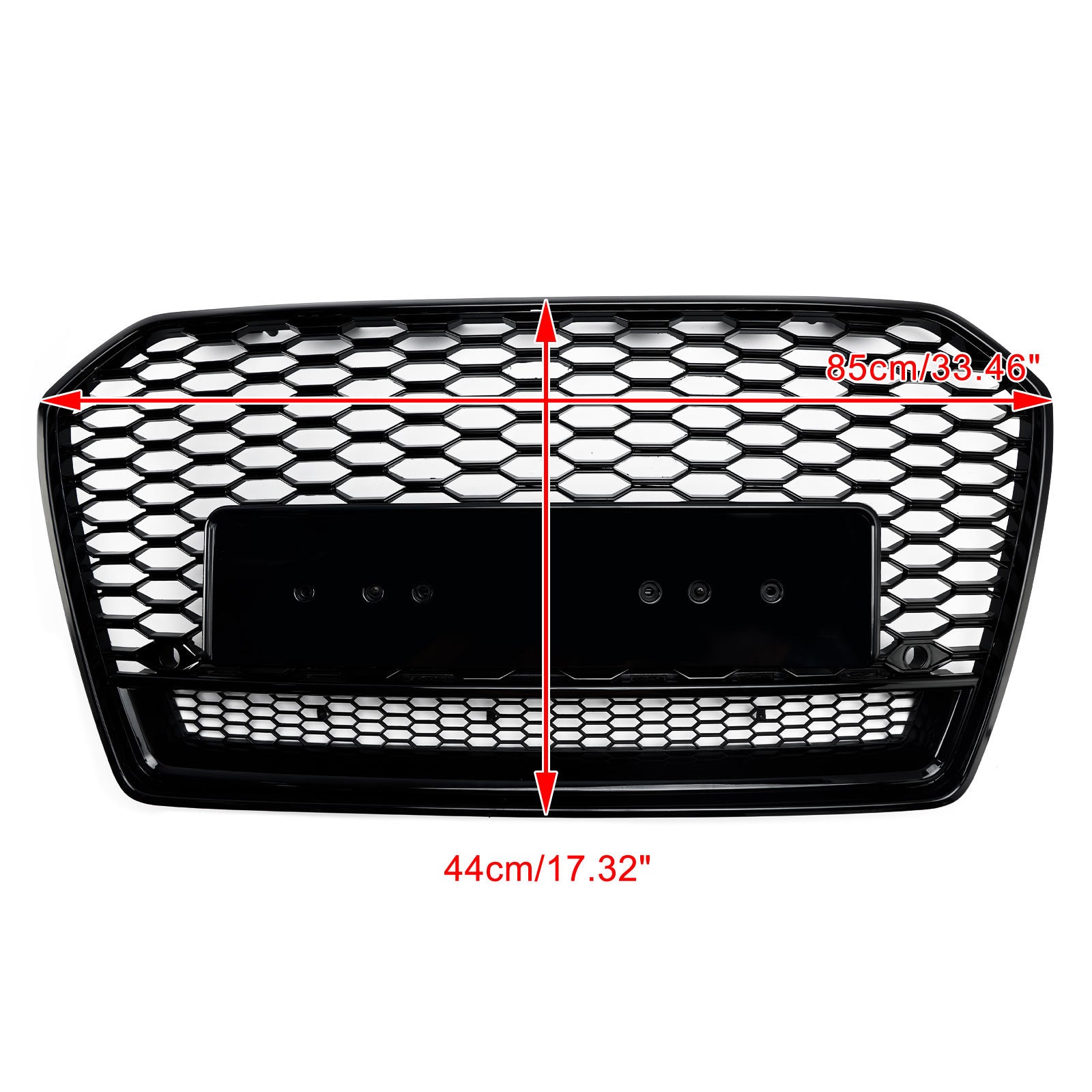 2016-2018 Audi A6 (C7) C7PA Facelift RS6 Style Honeycomb Mesh Front Grill Grille Black