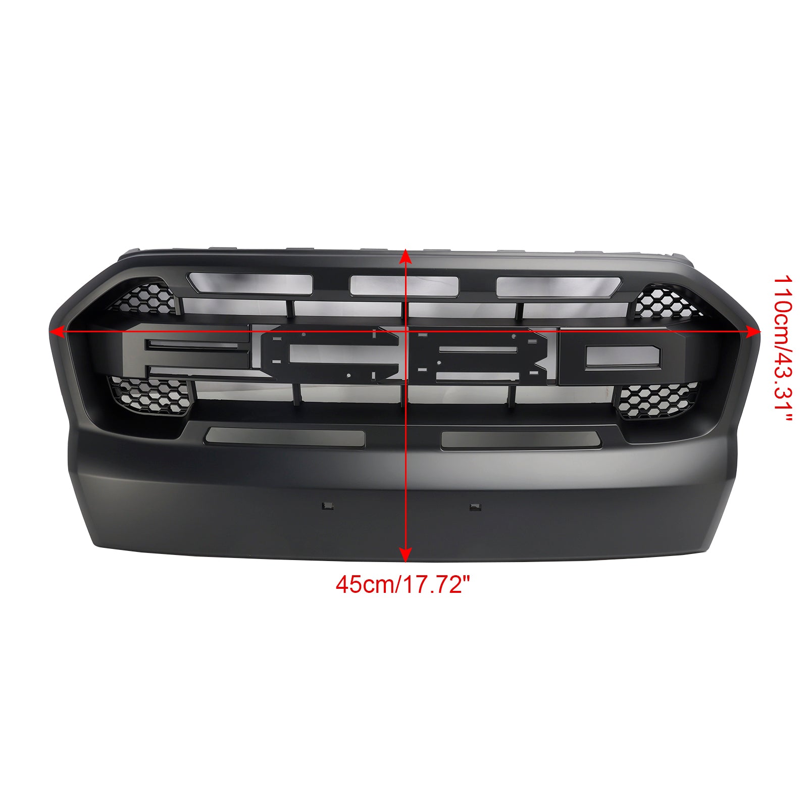 포드 레인저 2015-2019 T7 매트 블랙 레인저 랩터 스타일 전면 범퍼 그릴
