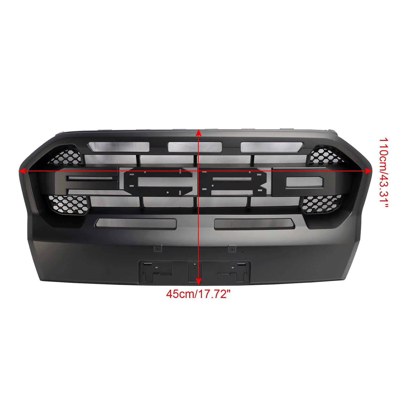 Ford Ranger 2019-2023 T8 Matt Black Ranger Raptor Style Front Bumper Grille
