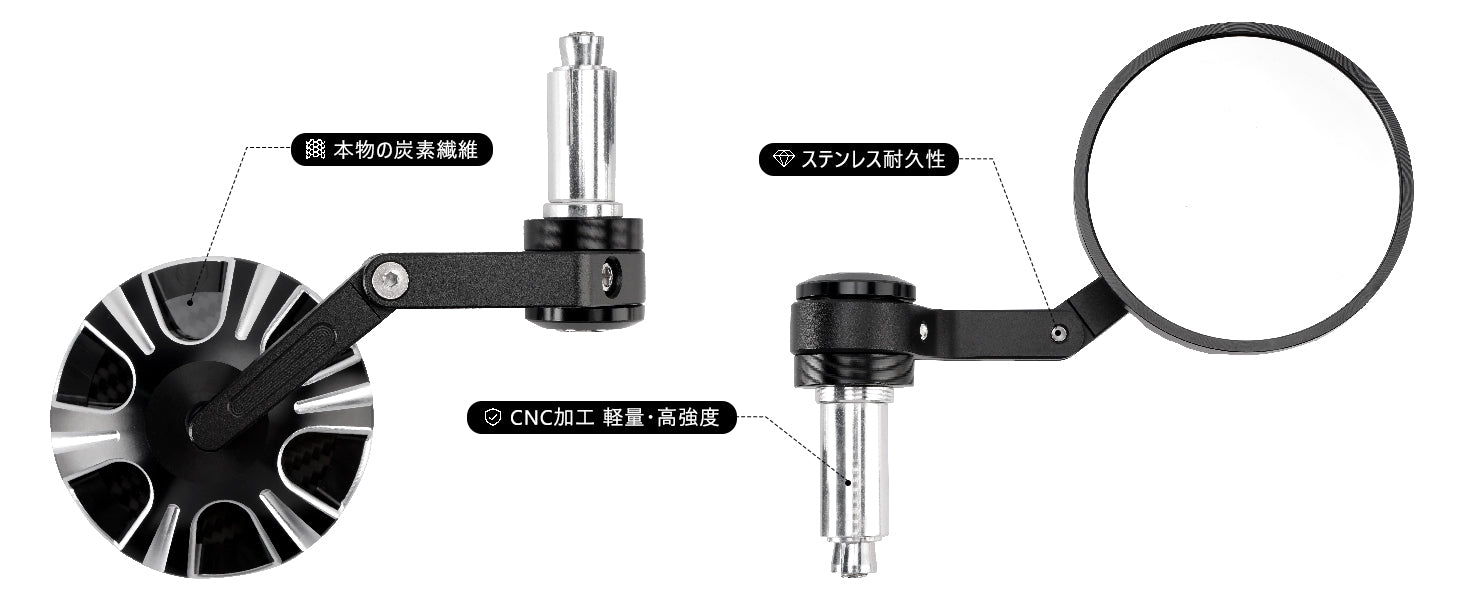 CNC Bar End Mirror Set For Aprilia RS660 Tuono 660 RSV4 Tuono V4 Dorsoduro