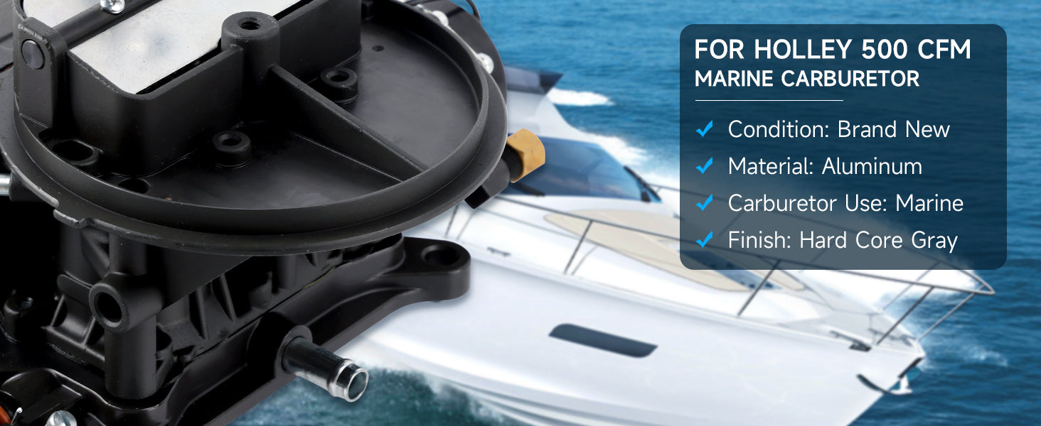 Marine Carburetor 500 CFM Electric Choke 0-80402-2 For Holley 2300 Gas