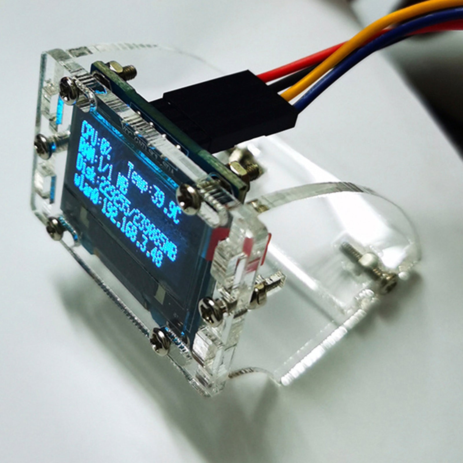 Raspberry Pi 4B 0.96-inch OLED Display Module IP Hard Disk Information Display