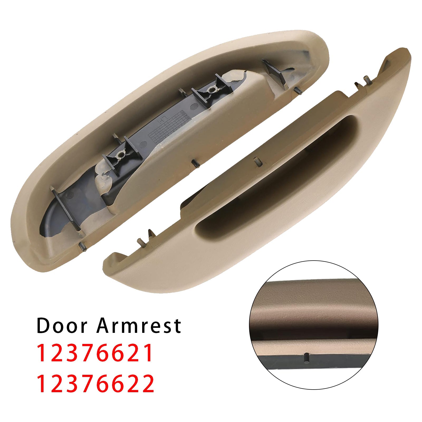 1996-2002 Chevrolet Express 1500/2500/3500 2PCS Door Armrest Van Pull Handle Cover 12376621