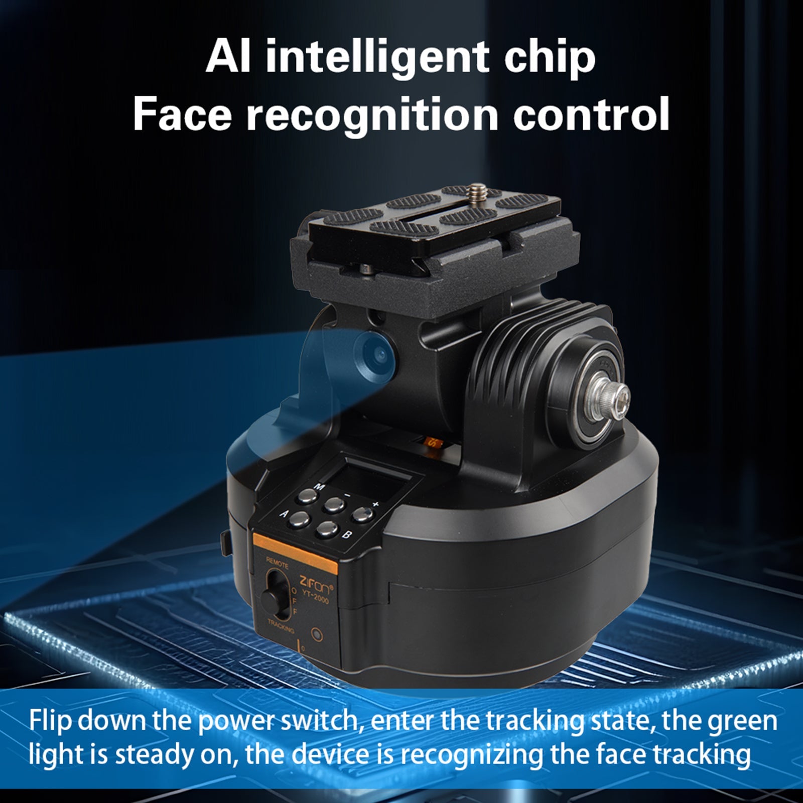 YT-1500 카메라 전기 클라우드 플랫폼 모바일 라이브 회전 파노라마 스태빌라이저