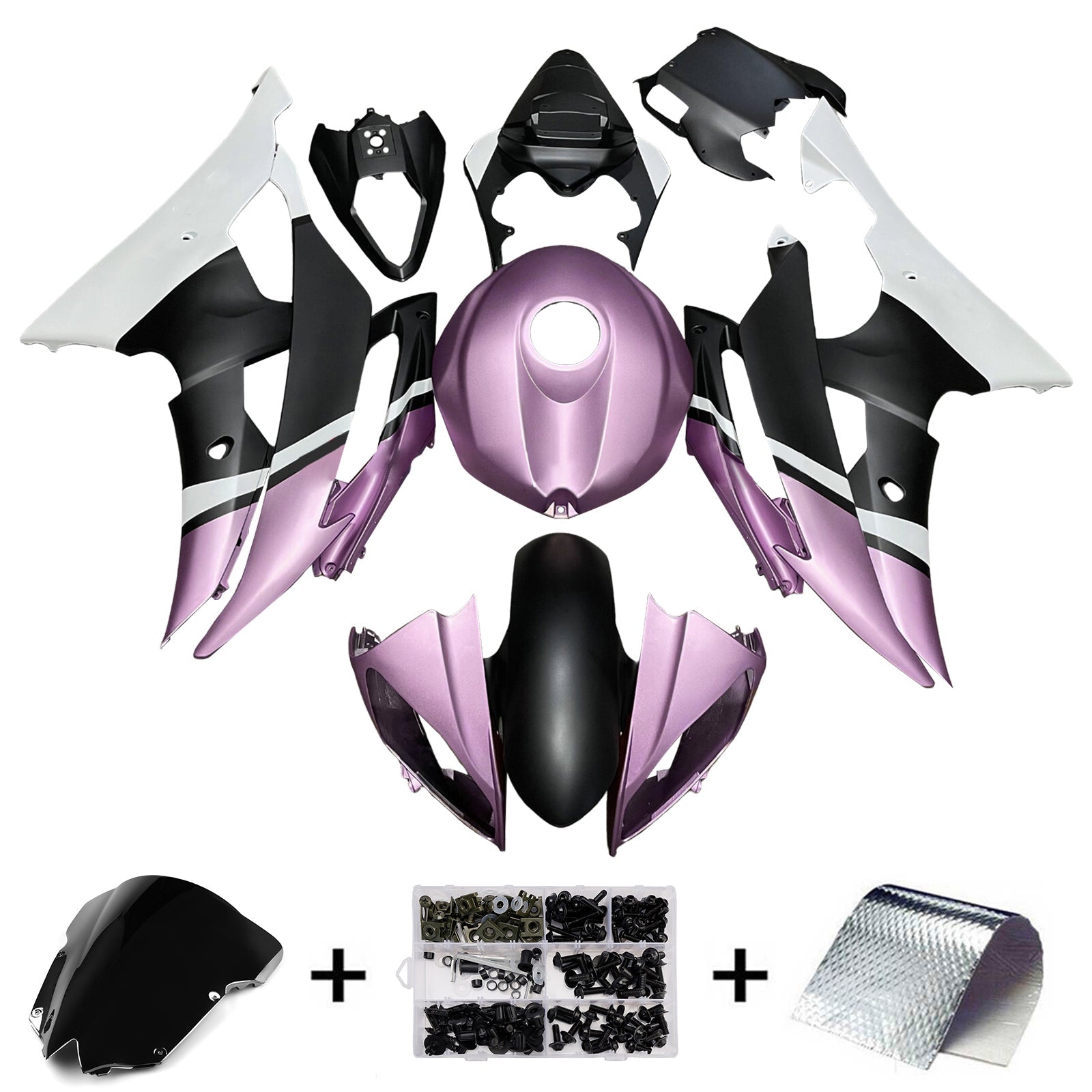 Injection Fairing Kit Bodywork Plastic ABS For Yamaha YZFR6 YZF-R6 2008-2016