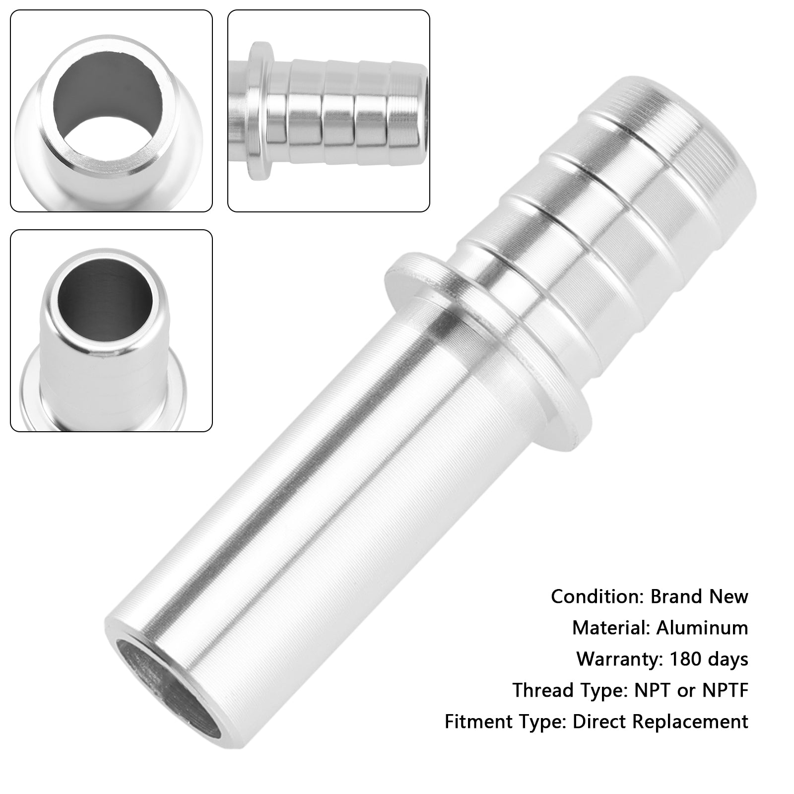 1/2" Hose Barb Vacuum Port Fitting LS Truck Intake Manifold Rear Brake Boost LQ4