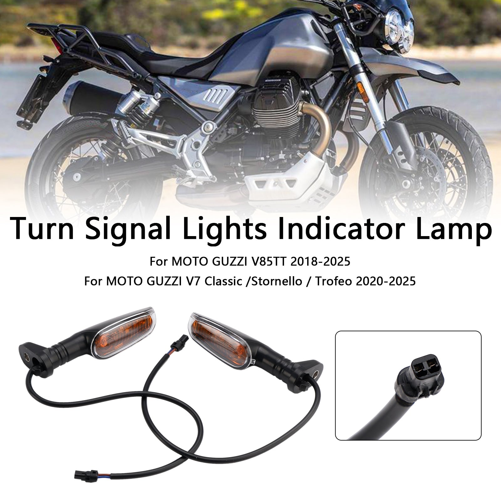 Turn Signal Lights Indicator Lamp For MOTO GUZZI V7 V9 V100 V85TT Stelvio