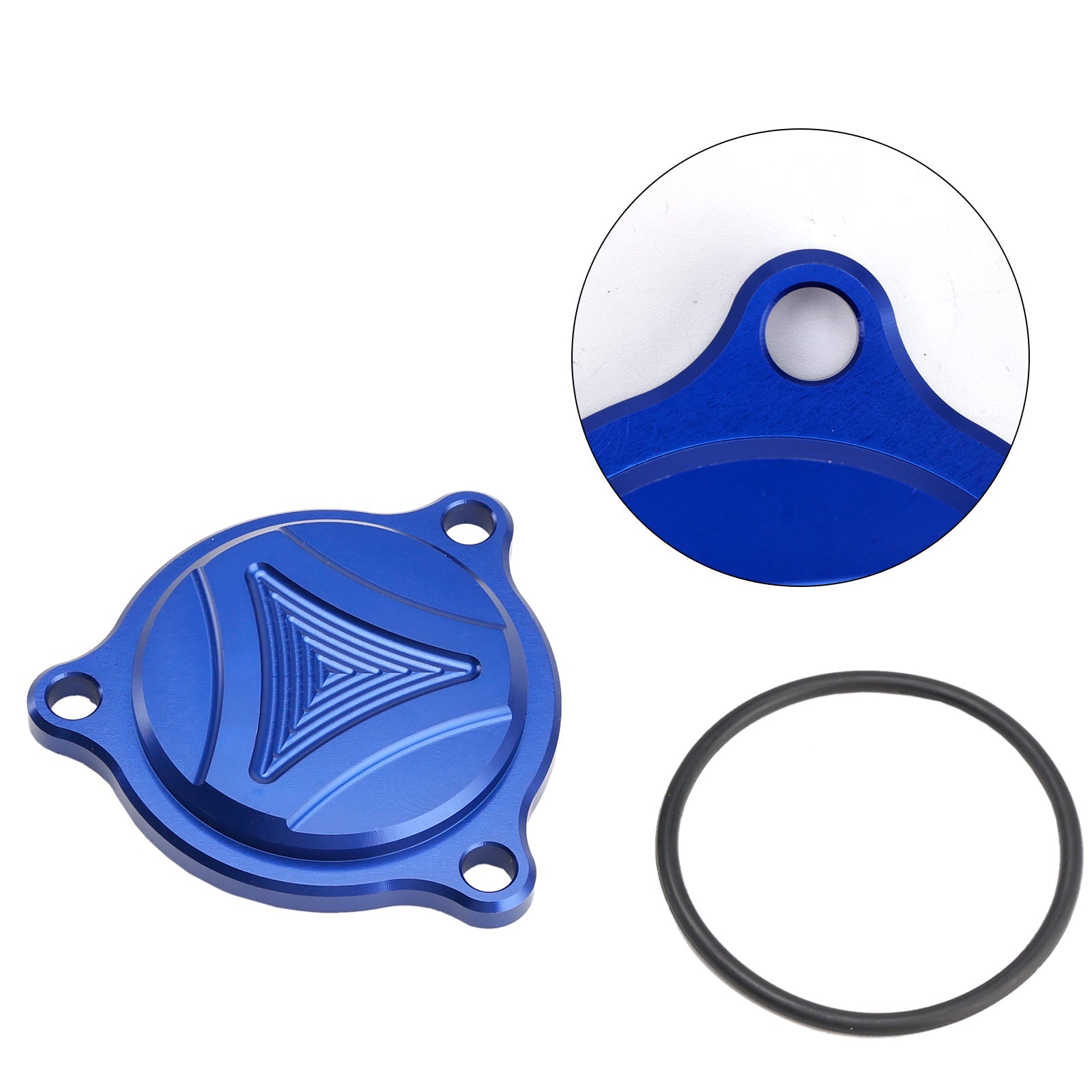 CNC Blue Oil Filter Cover For Suzuki Burgmann UH 125 150 200 DR-Z 400 E S SM
