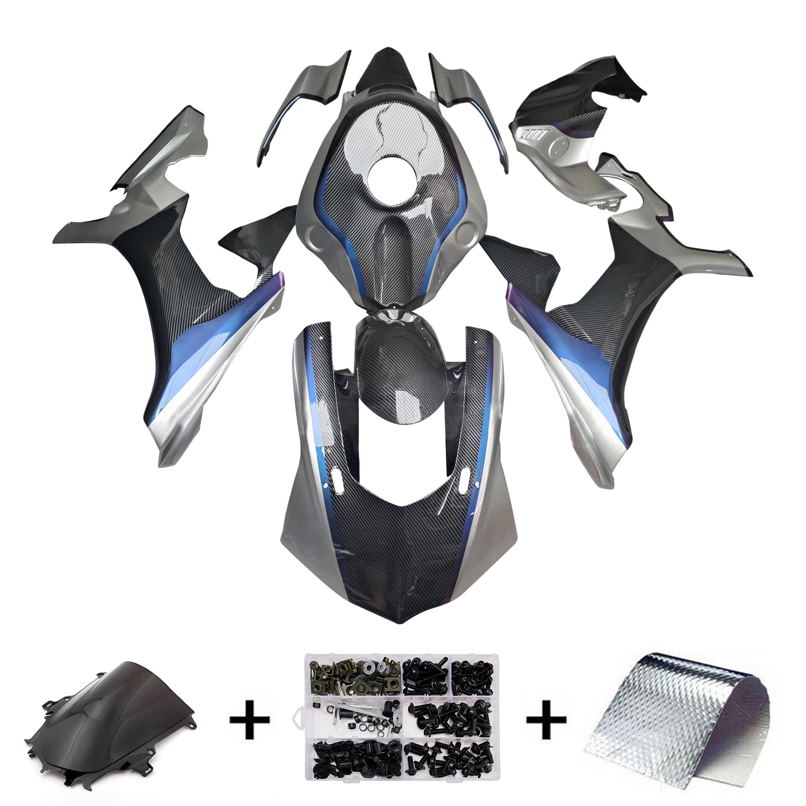 Injection Fairing Kit Bodywork Plastic ABS For Yamaha YZFR1 YZF-R1 2015-2019