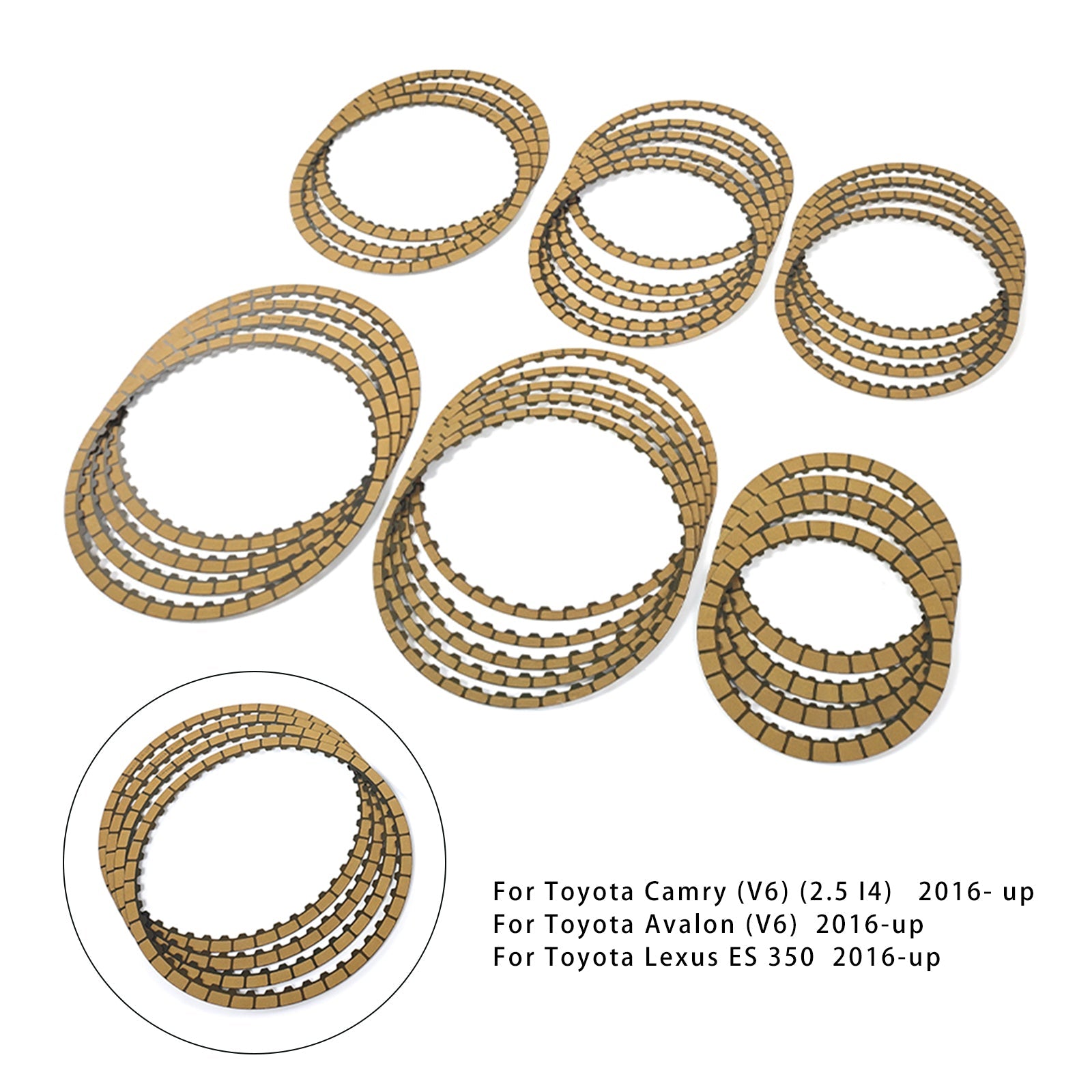 2016- up Toyota Camry (V6) (2.5 I4) Transmission Overhaul Clutch Rebuild Friction Plates Kit UA80E/F