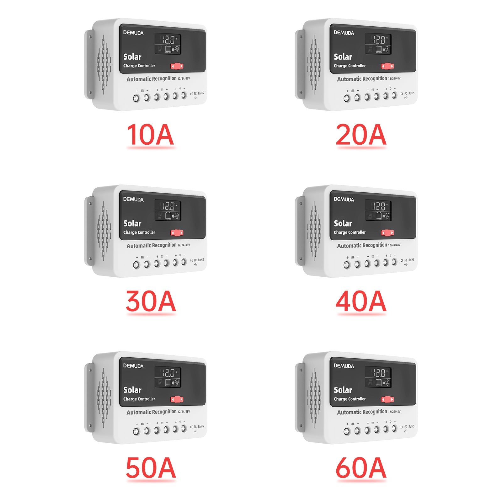 12V24V48V 10A-60A PWM Solar Controller Automatic Solar Controller Iron Phosphate