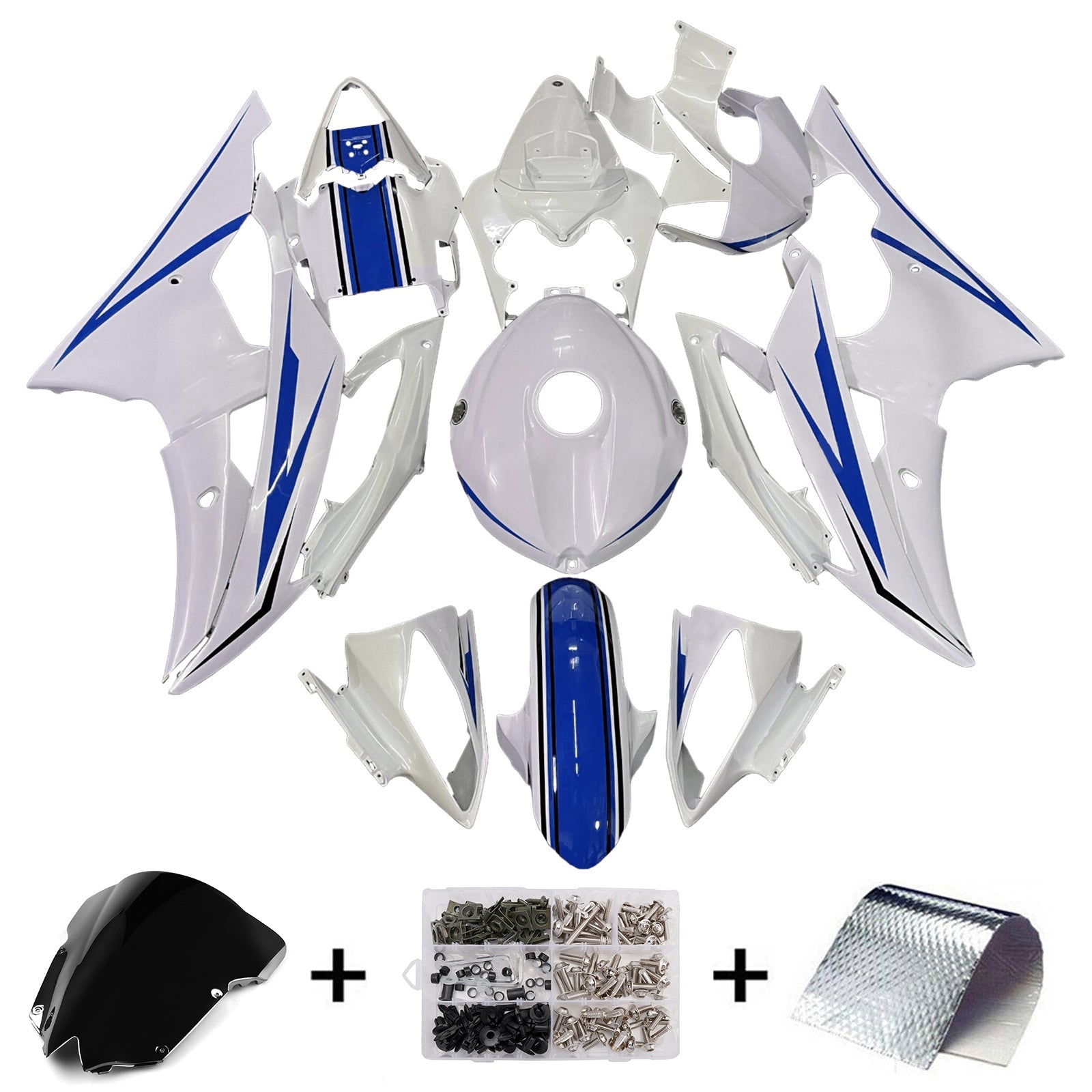 Injection Fairing Kit Bodywork Plastic ABS For Yamaha YZFR6 YZF-R6 2008-2016
